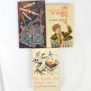 Vintage Book Lot - We Shook The Family Tree - Homer Fink‎ - Stopped the Trolley
